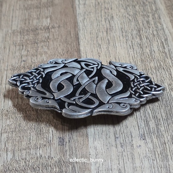 Mobtown Chicago 2002 Celtic Knot Belt Buckle Pewter Vintage Goth Biker Collect - Picture 12 of 16